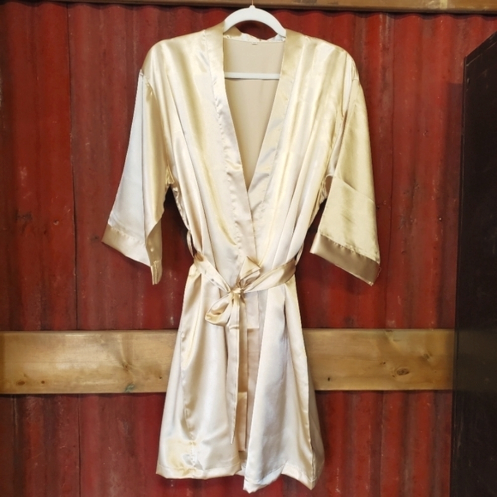 Satin Robe Champagne * NEW Multiple sizes and colours